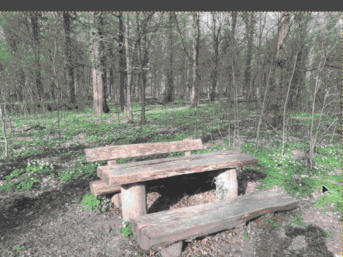 Animation für die Einfärbung für Einzelbilder GIMP, um Bildinformationen getrennt für das rechte und linke Auge durch Farbfilter zu erzeugen.