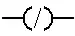 Ladder logic symbol(normally closed)
