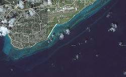 Satellite View of the southern part of Cobblers Reef by NASA.